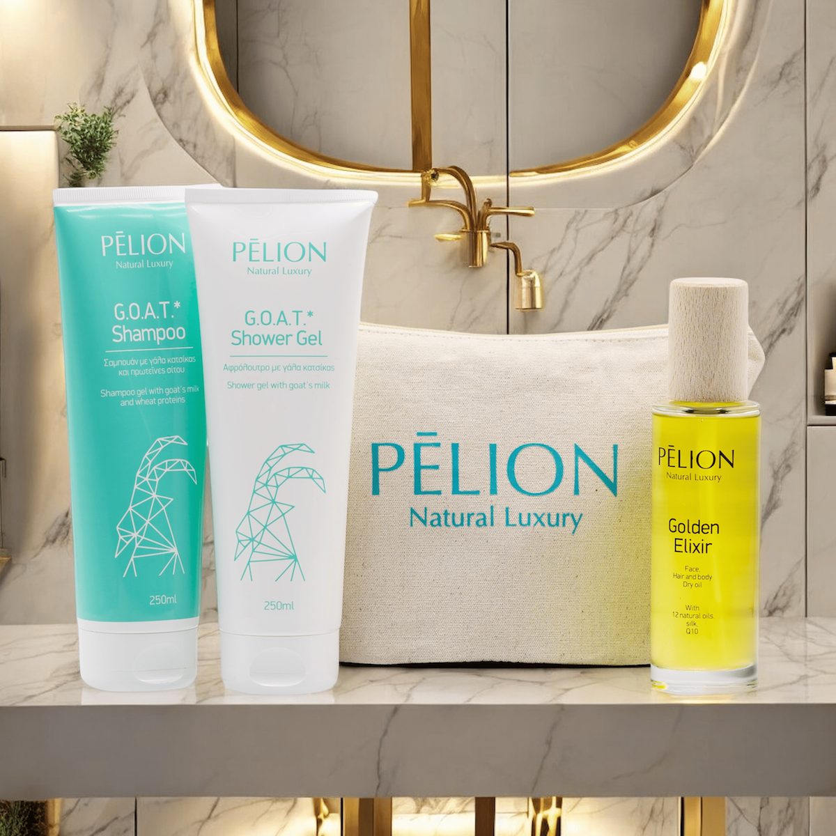 Luxury Glow Essentials - Ξηρό Λάδι - Αφρόλουτρο - Σαμπουάν